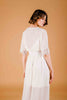 La Tercera Catherine Dressing Gown in cream silk and lace back view