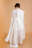 La Tercera Celestine Capelet Dressing Gown in cream silk chiffon back view