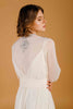 HEART dressing gown in cream silk chiffon with 2nd Configuration Lace Appliqués back view