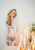 La Tercera BLAKE lingerie set in lilac grey and nude front view