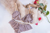 La Tercera IRIS lace bra set in lilac and nude
