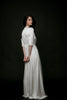 La Tercera MARTINE long silk dress in cream back detail view