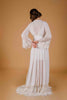 La Tercera Maya Dressing Gown in cream silk and lace back view