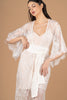 La Tercera SIENA french lace robe in cream front detail view